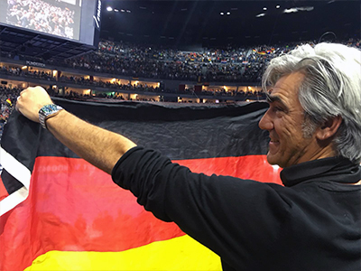 Dr. Stephan Maibaum bei der Handball WM