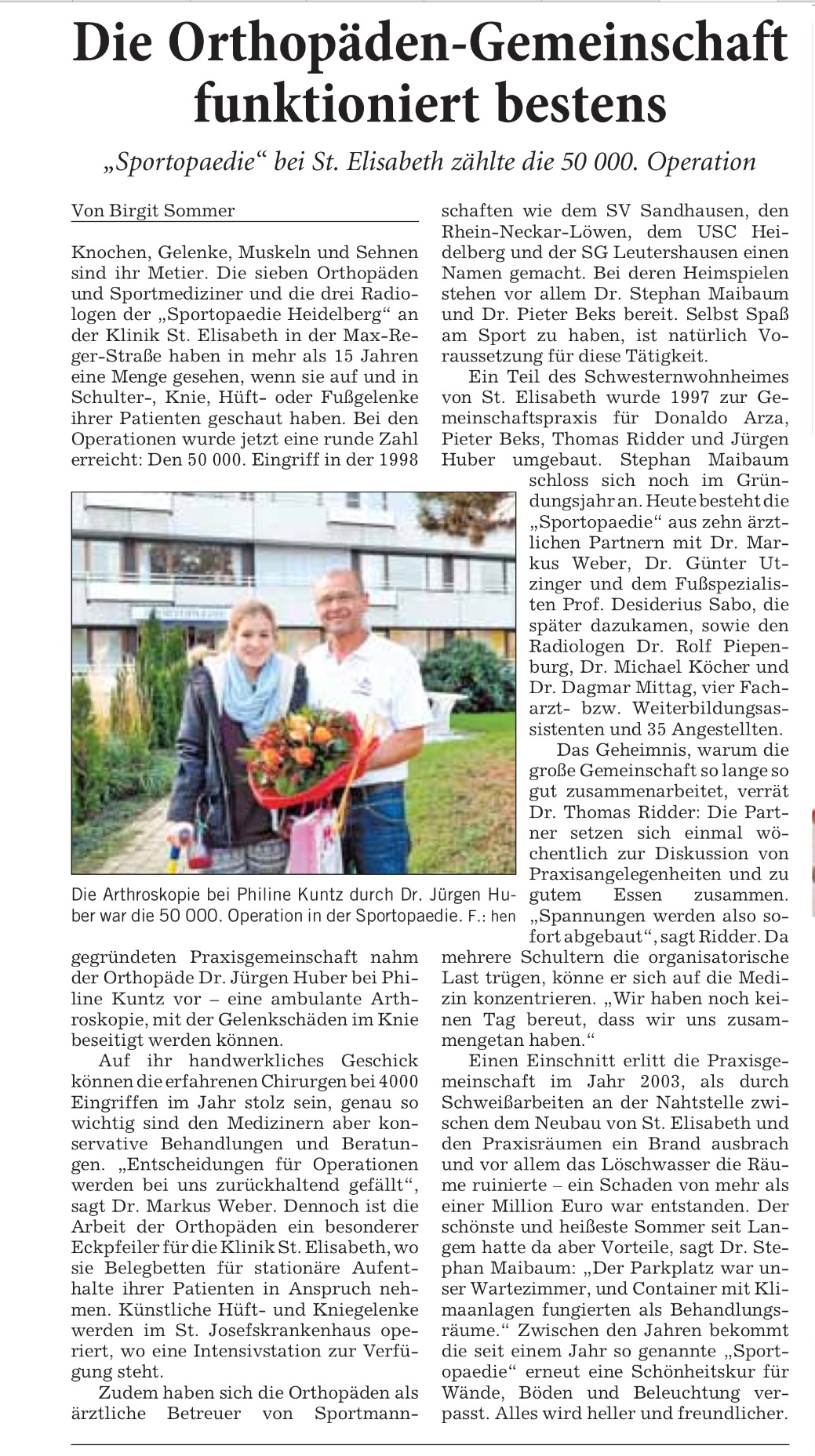 RNZ berichtet über Sportopaedie-Jubiläum